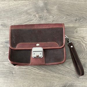 Black buffalo genuine leather unisex shoulder bag